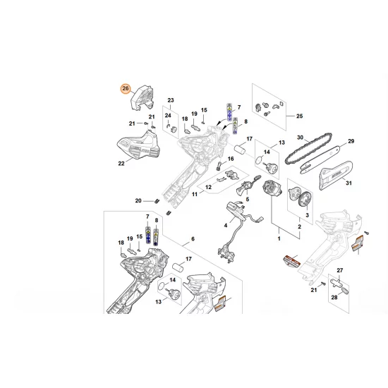 STIHL  Pokrywa koła napędu łańcucha GA04 640 1700